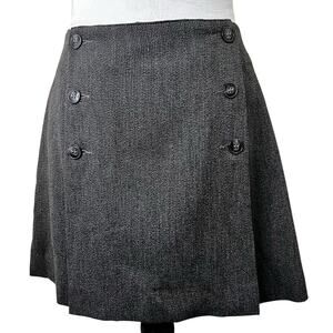 Agnès b. Paris | Wool Button Front Mini Skirt | Women’s 38 US 6 | Made in France
